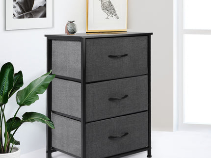 Levede Storage Cabinet Tower Chest Dark Grey-1917016726277591046