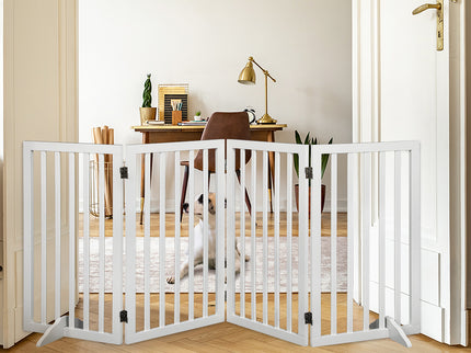 PaWz Wooden Pet Gate Dog Fence Safety White 800x 3MM-1864184510434906118