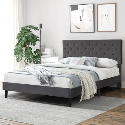 Levede Bed Frame Queen Size Mattress Grey-1973194030611304454