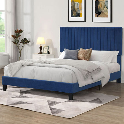 Levede Bed Frame Queen Size Mattress Blue-1942353318726733830