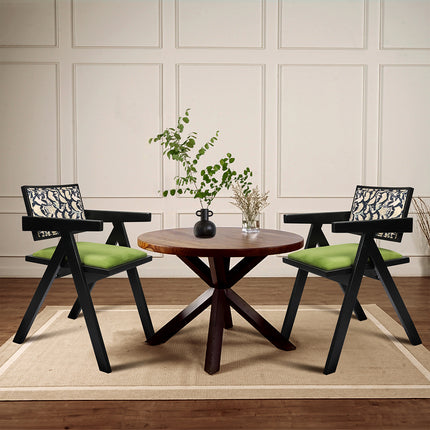 Levede 2X Dining Chair Retro Backrest Chair-1975420336367341574