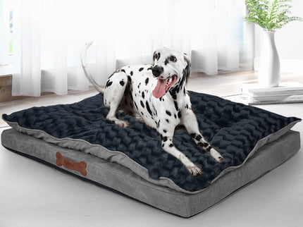 Dog Calming Bed Warm Soft Plush Comfy L Grey Large-1864184508283228166