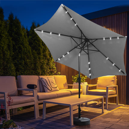 Centra 2.7M LED Outdoor Umbrella Base Stand Grey-1973193481950203910