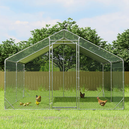 Pawz 400x300x194cm Large Metal Walk-in Chicken Coop Cage-1973193526388854790