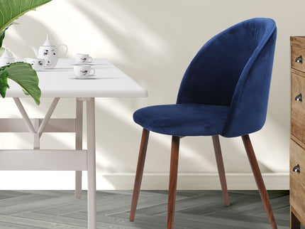 Levede 2x Dining Chairs Seat French Navy-1942353394748493830