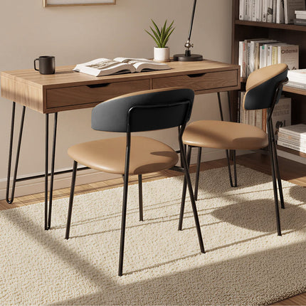 Levede 2x PU Leather Dining Chairs Kitchen Lounge-2006732800518131718