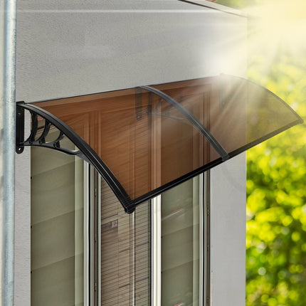 Mountview Window Door Awning Outdoor 1M X 2.4M Brown 1x2.4M-1973193988160753670