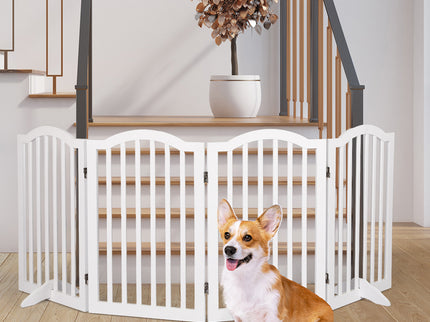 PaWz Wooden Pet Gate Dog Fence Safety White-1864184532832489478