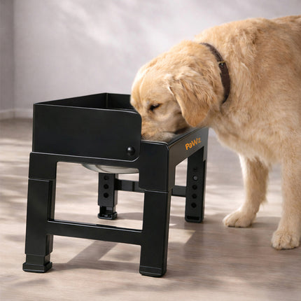 Pawz Elevated Dog Bowls Pet Feeder 6 Height Adjustable Raised Food Water Large-2029334098564222982