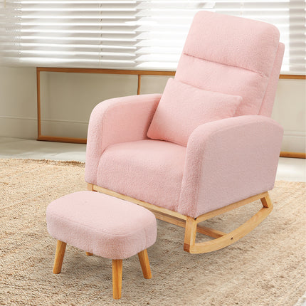 Levede Rocking Chair Ottoman Footrest With Side Pocket-1954802459775995911