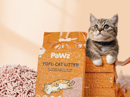PaWz 2.5kg Tofu Cat Litter Clumping Peach x1-1910112215420243975