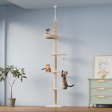 Pawz Cat Tree Tower Scratching Post Scratcher 230-275cm-2006732707702378502