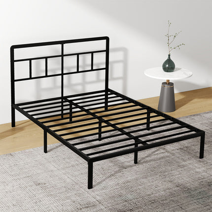 Levede Double Bed Frame Metal Base Platform Headboard Heavy Duty Mass Storage-2065254299260293126