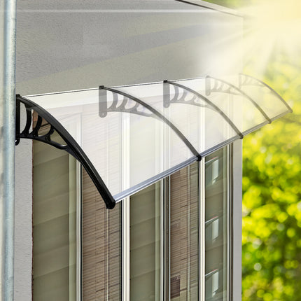 Mountview Window Door Awning Outdoor 1M X 4M Transparent 1x4M-1973193988395634694