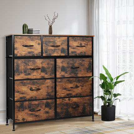 Levede Storage Cabinet Tower Chest Brown Fold-1973194081869893639