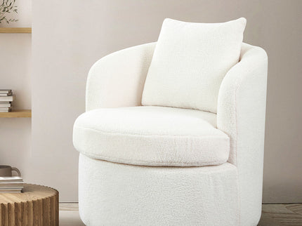Levede Fleece Swivel Chair-1910112200782123014