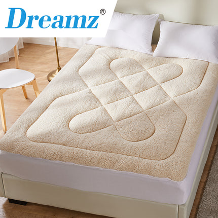 DreamZ Mattress Topper 100% Wool Underlay King-1975420430026149894