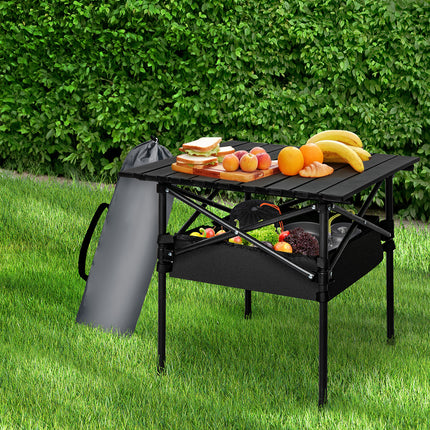 Levede Folding Camping Table Portable Black-1973194002366861318