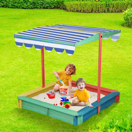 Bopeep Kids Wooden Sandbox 120X120CM-1954802417065398278