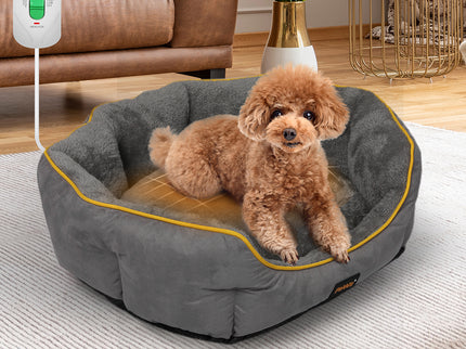 PaWz Electric Pet Heater Bed Heated M Grey Medium-1864184526914326534