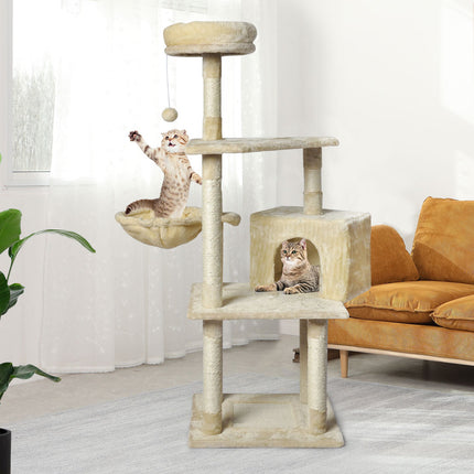 PaWz Cat Tree Toy Scratching Post Scratcher Beige-1973193908578029574