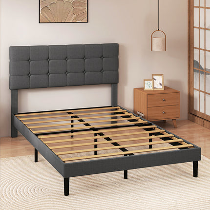 Levede Bed Frame Upholstered Platform Mattress Base Queen-2029387289368596486