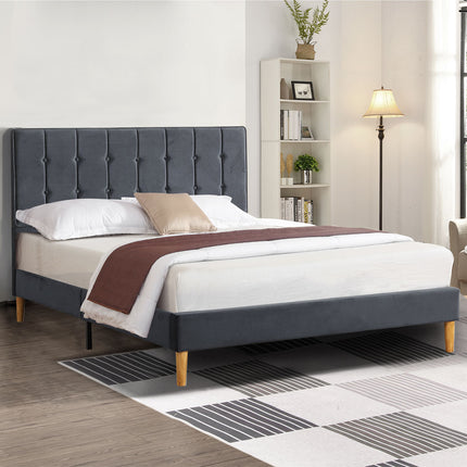 Levede Bed Frame Queen Size Mattress Grey-1973194030061850630