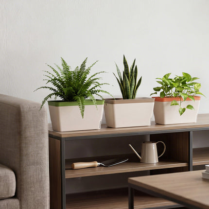Toque Self Watering Plant Pots 3 Pcs Indoor Planter Box Vegetable Flower Garden-2050059015978881030