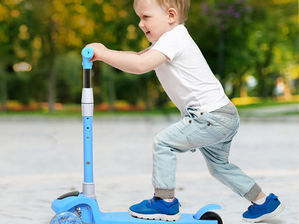 Bopeep Foldable Kids Scooter LED Music Blue-1954802362413617159