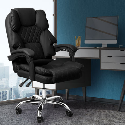 Levede Gaming Chair Office Computer Black No Footrest-1975420440373497862
