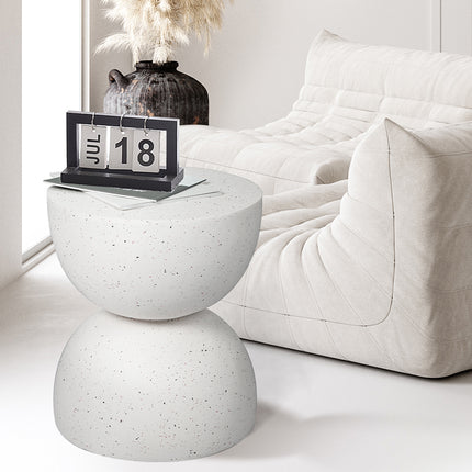 Levede Side Table Terrazzo Coffee Tables Beige-1973194078627696646