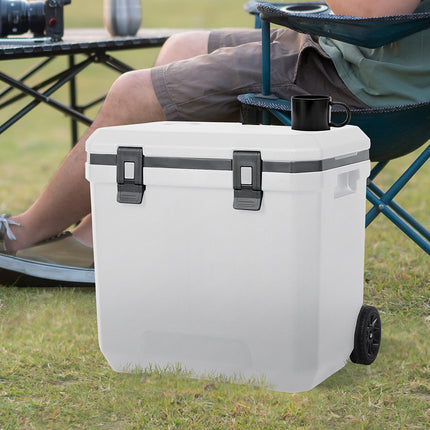 Mountview Cooler Ice Box 27L/43L Portable Chest Trolly For Camping BBQ Picnic-1973193452455858182
