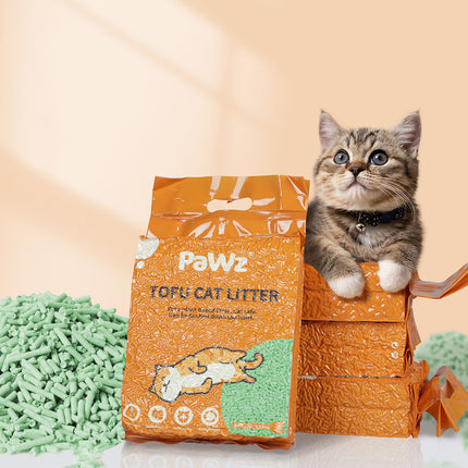 PaWz 2.5kg Tofu Cat Litter Clumping Green Tea x6-1954802393816371207