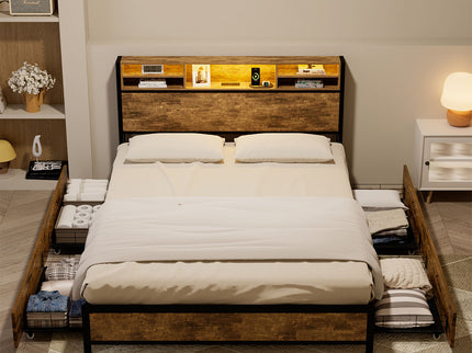 Levede bed frame queen-1910112230574264326