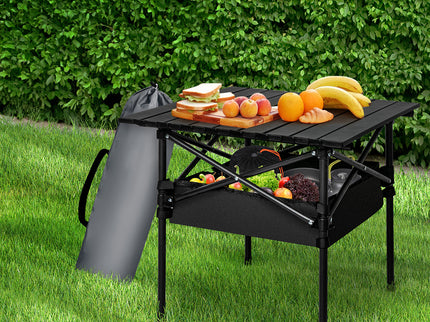 Levede Folding Camping Table Portable Black-1864184458173878278
