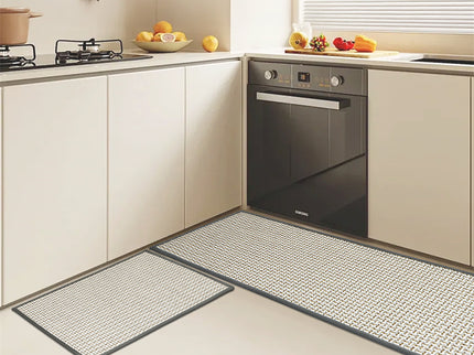 Marlow Kitchen Rug 2PCS Woven Non Slip Absorbent Grey-1910112282952732678