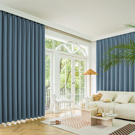 Marlow 2XBlockout Curtains Chenille 180x250 Blue CD1016-180x250-DG-1973194067152080902