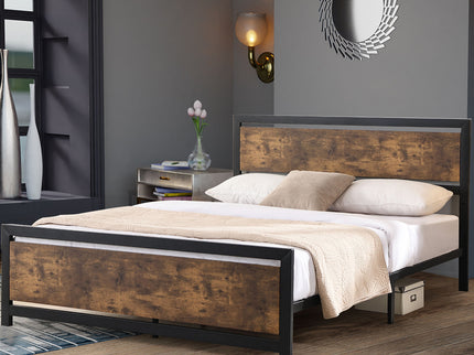 Levede Metal Bed Frame Mattress Base Double-1942353319460737031
