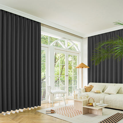 Marlow 2XBlockout Curtains Chenille 132x250 Dark grey-1973194066770399238