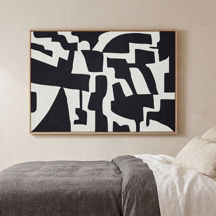 Yezi Modern Wall Art Canvas Abstract 80×120cm Framed Artwork Home Office Decor-2050059007950983174