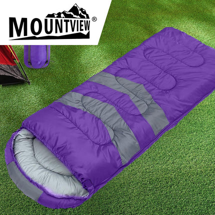 Mountview Single Sleeping Bag Bags Outdoor Purple-1894516814327713798