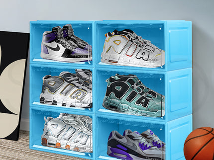 Stacked Sneaker Display Case Shoe Storage Blue-1864184616408190982
