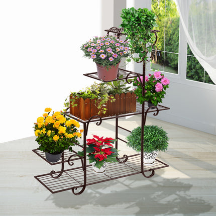 Levede Plant Stand Outdoor Indoor Metal Bronze-1973193773064261638