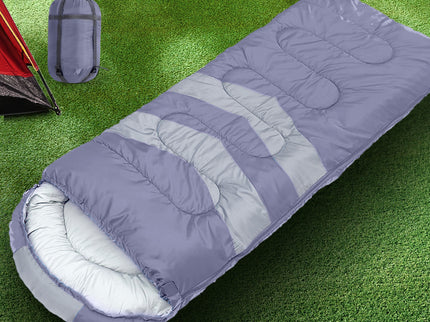 Mountview Single Sleeping Bag Bags Outdoor Grey-1864184695848308742
