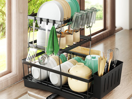 Toque Dish Drying Rack Plate Drainer Cup Holder-1954802487785558022