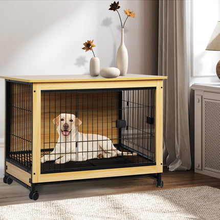 PaWz Wooden Wire Dog Kennel Side End XL X-Large-1973193672904282118