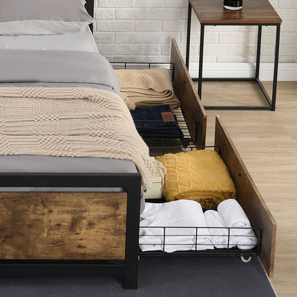 Levede 4 Double Bed Frame Storage Drawers-1973194031739572231