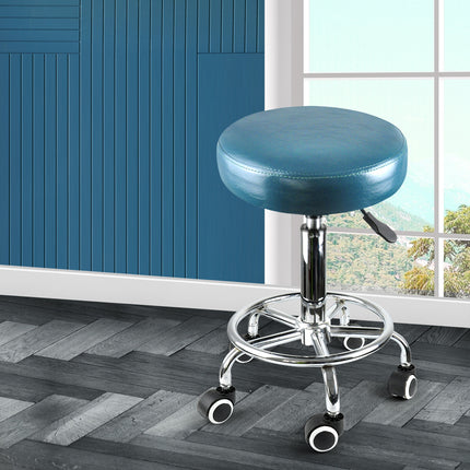 Levede Bar Stools Salon Stool Swivel Teal-2006733037185929223