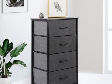 Levede Storage Cabinet Tower Chest Dark Grey-1917016725942046726
