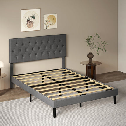 Levede Bed Frame Upholstered Platform Mattress Base Queen-2029387290161319942